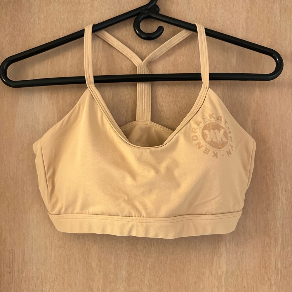 KK Fit x Gymshark collab Sports Bra in Taupe